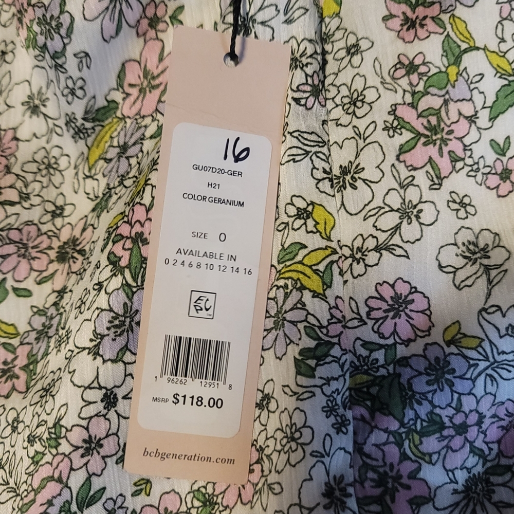 BCBGeneration Long Sleeve Ruched Dress in Geranium BNWT - Picture 8 of 9